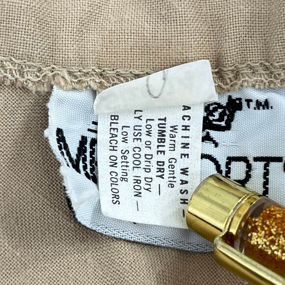 Mr Mort Tan Khaki A Line Basic Plain Modest Flowy Lightweight Vintage Skirt - Picture 6 of 8